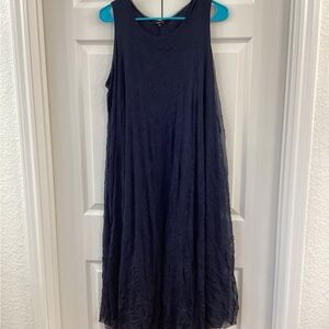 Comfy USA Midnight Blue Midi Dress